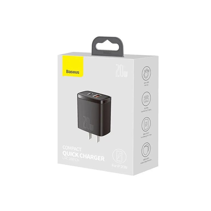 Baseus CCXJ-01 Compact Super Quick Charger Dual Port U+C 20W CN